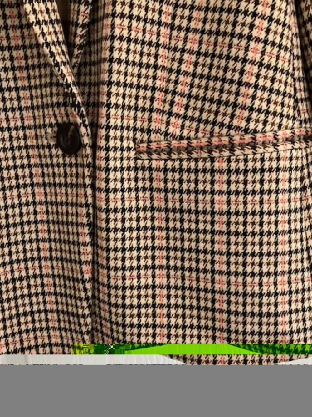 Ann Taylor brown black cream plaid blazer size 6p equestrian fall office - Picture 4 of 6
